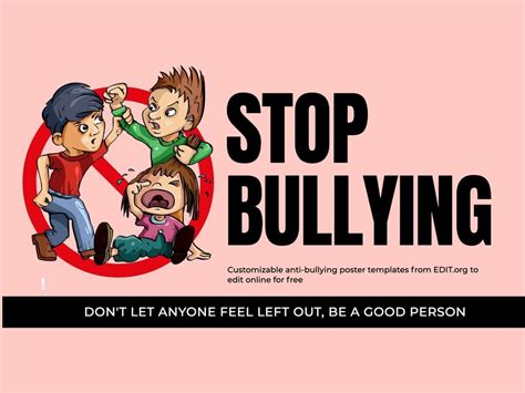 anti bullying poster template